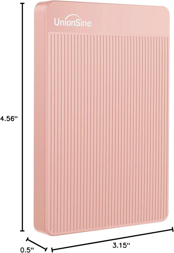 UnionSine 500GB Ultra Slim Portable External Hard Drive HDD-USB 3.0
