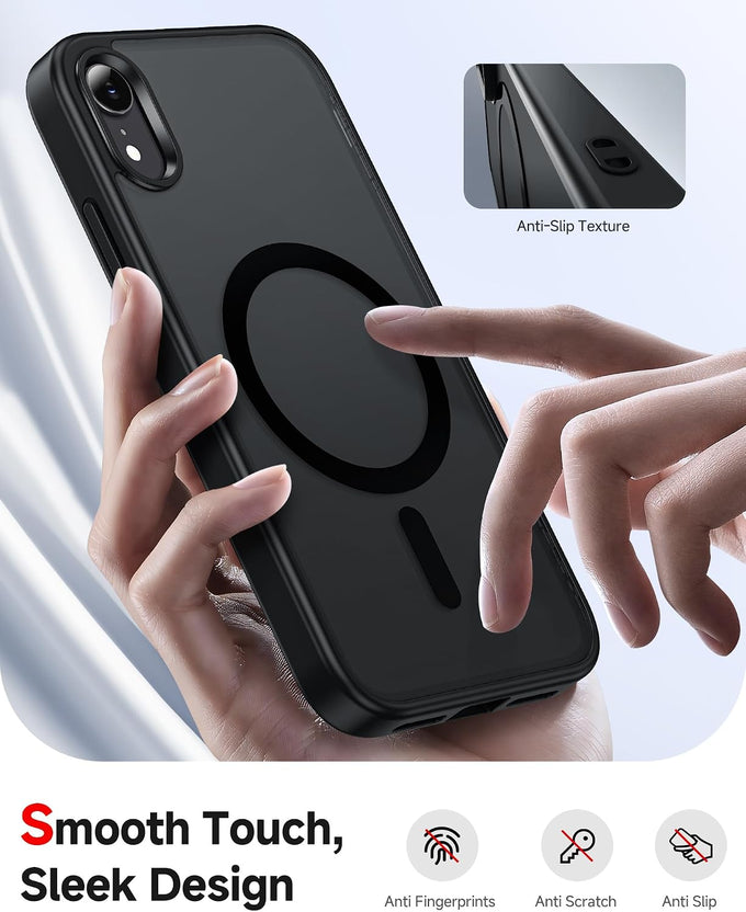 LeYi for iPhone-XR Phone Case with Screen Protector X2 Camera Cover Black