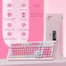AULA 99 Key Keyboard, Wireless Pink Gaming Keyboard Creamy with Number Pad