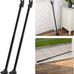 SecurityMan 2-in-1 Door Security Bar & Sliding Patio Door Security Bar (2 Pack) via Interchangeable Caps - Constructed of High Grade Iron - Black