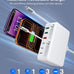 2026 Latest USB C Charger Block, 8 in 1 GaN Retractable Charger Station Hub with Lightening & Type C Cable, 120W Travel Essential Multi USB C Power Strip Plug for iPhone 17 16 15 Pro Max iPad Galaxy