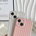 Skyseaco for iPhone 14 Case Cute Aesthetic Striped Phone Case for Women Girl Trendy Soft TPU Slim Shockproof Full Camera Protection Cover, Blue and White