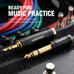 MOBOREST 3.5mm to 1/4 (6.35mm) Stereo Pure Copper Headphone Adapter, 2PCS