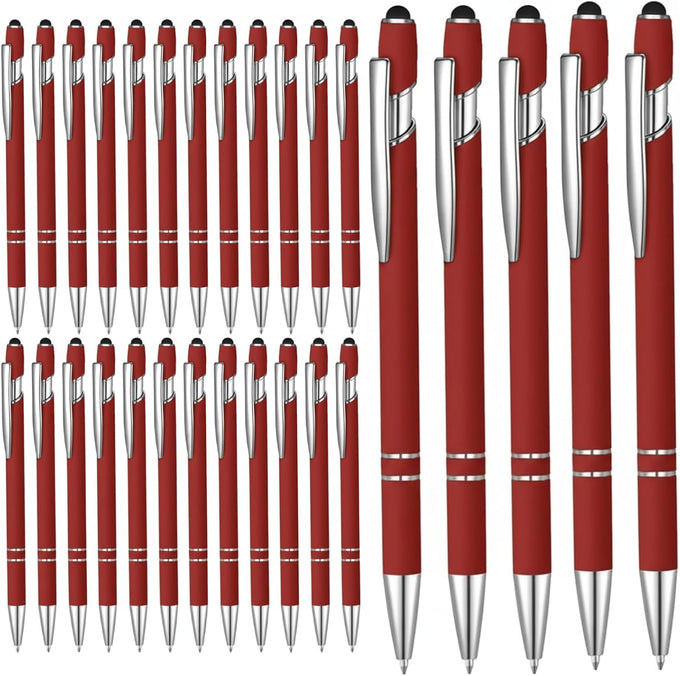 100 Pcs Ballpoint Pen with Stylus 2 in 1 Ballpoint Pen for Touch Screens, 2 in 1 Thank You Pen Gift for Colleagues, Coworker, Office (Rose Pink)