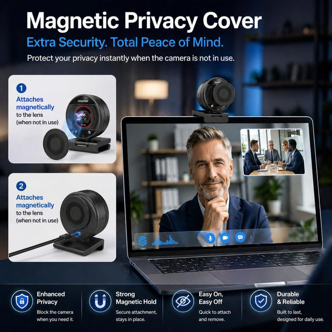 4K Webcam for PC Computer PDAF Autofocus with Built-in Microphone Windows