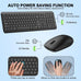 Wireless Keyboard and Mouse Combo, Full Size Silent Ergonomic Keyboard and Mouse, Long Battery Life, Optical Mouse, 2.4G Lag-Free Cordless Mice Keyboard for Computer, Mac, Laptop, PC, Windows