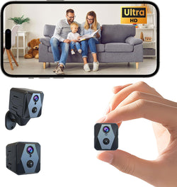 vebiliki Spy Camera, 4K Hidden Camera, Mini Camera, Real-Time Recording, AI Motion Detection, Support Cloud & TF Storage, Auto Night Vision, WiFi Cameras for Home Security, 2.4G WiFi Only