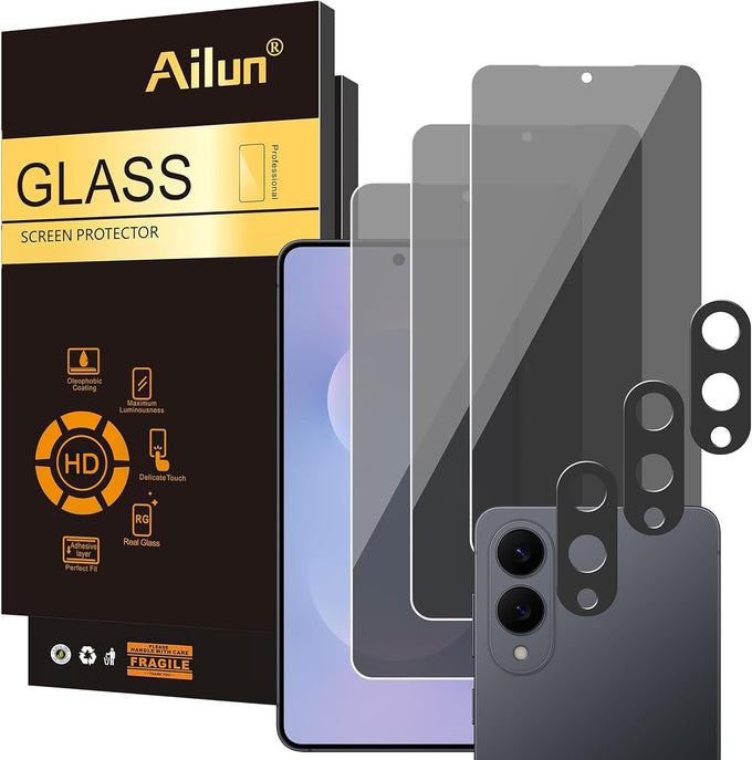 Ailun Screen Protector + Camera Lens Protector for Galaxy S24, 3+3 Pack