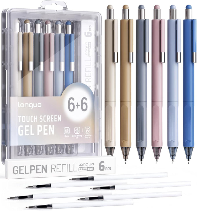 Gel Pens, 0.5mm Quick Dry Black Ink Pens Fine Point Smooth Writing Pens
