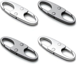 zelin Anti Theft Zipper Clips, Travel Essentials, Carabiner, 2Grey 2Silver