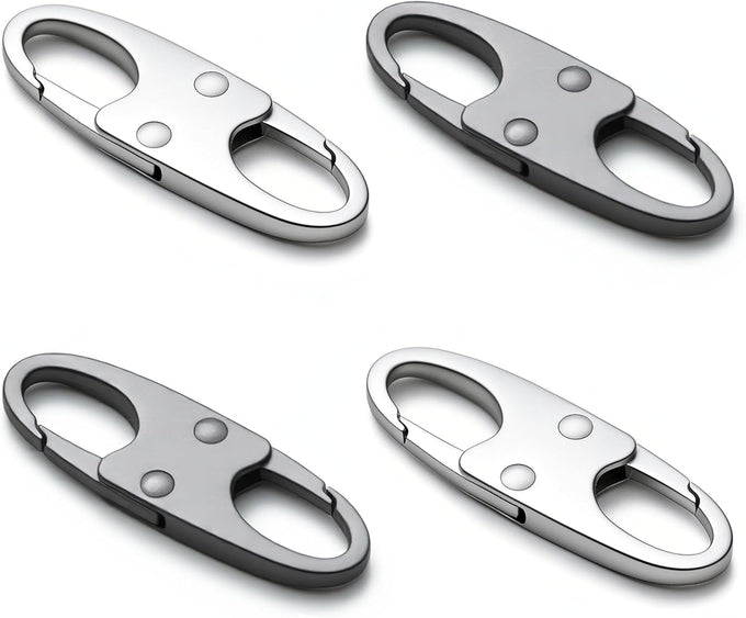 zelin Anti Theft Zipper Clips, Travel Essentials, Carabiner, 2Grey 2Silver