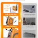 10000mAh for Magsafe Portable Charger Built-in Cables & AC Wall Plug,Orange