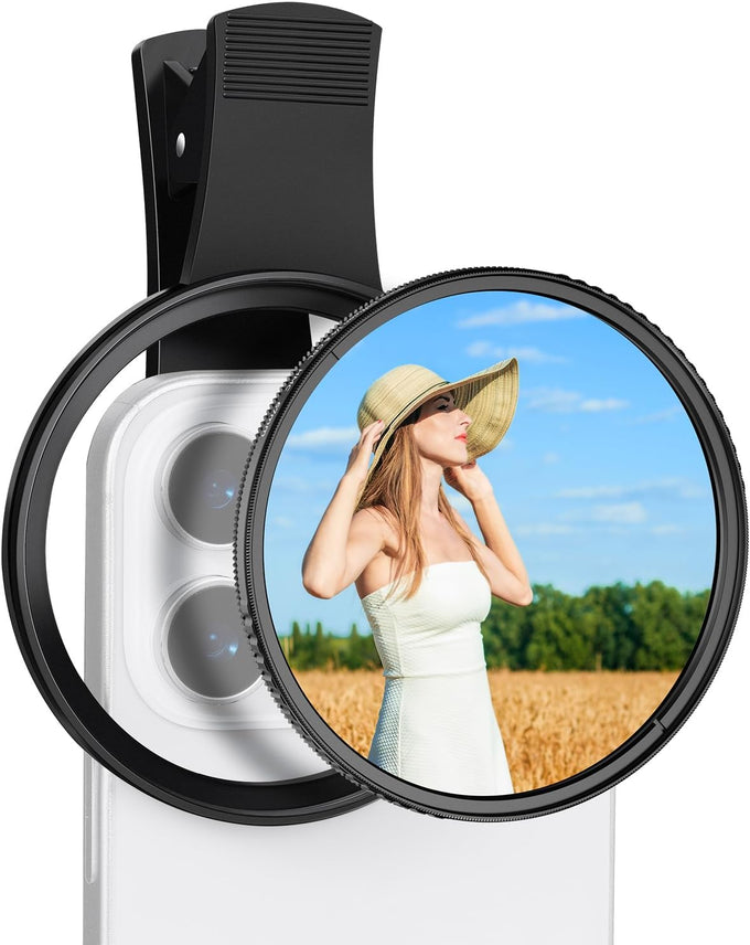 K&F CONCEPT 67mm Clip-on CPL Phone Camera Lens Filter Kit