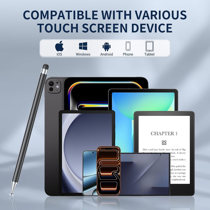 10 Pack Stylus Pen for Touchscreen, 2-in-1 for iPad iPhone Samsung