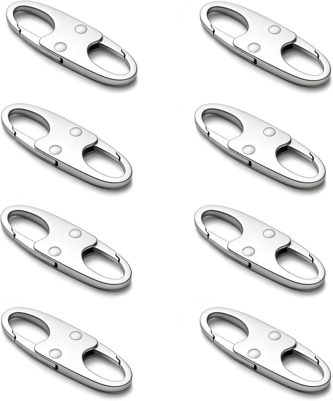 zelin Anti Theft Zipper Clips, Travel Essentials, Carabiner, 2Grey 2Silver