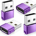 𝟒𝐏𝐚𝐜𝐤 𝐔𝐩𝐠𝐫𝐚𝐝𝐞𝐝 USB to USB C Adapter,Type-C Female to A Male Charger Converter for iPhone 18 Charger,iWatch Ultra SE 9 10,iPhone 17 Pro Max 16 15 14,Samsung S25,AirPods,iPad,Car,Xbox
