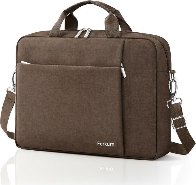 Ferkurn 17 17.3 Inch Laptop Bag Case Women Men Compatible with HP OmniBook Envy Omen Pavilion/LG Gram/Dell Inspiron Precision/Yoga ThinkPad, Carrying Briefcase Messenger Computer Bag 18 inch, Grey