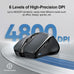 TECKNET Wireless Mouse, BT 5.0/2.4G, Rechargeable 6-DPI Silent, Grey