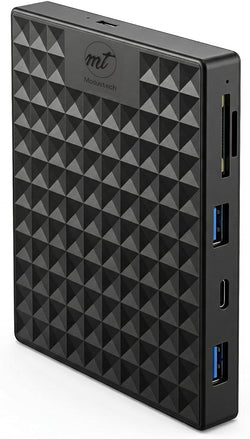 Nexus 500GB Portable External Hard Drive with Built-in Docking Station 5-in-1 USBC Hub, USB 3.1 10Gbps, SD & MicroSD, Bus-Powered, Compatible with MacBook, Laptop, iPad (500GB + 5-IN-1 DOCK)