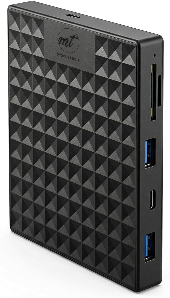 Nexus 500GB Portable External Hard Drive with Built-in Docking Station 5-in-1 USBC Hub, USB 3.1 10Gbps, SD & MicroSD, Bus-Powered, Compatible with MacBook, Laptop, iPad (500GB + 5-IN-1 DOCK)