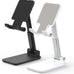 Cell Phone Stand, Adjustable Angle and Height Cell Phone Holder for Desk, Foldable and Portable, Anti-Slip Silicone Pad, Compatible with All Mobile Phones and 4-8 Inch Devices, Pink