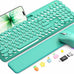 Wireless Keyboard and Mouse, Backlit Typewriter with Magnetic Wrist Rest