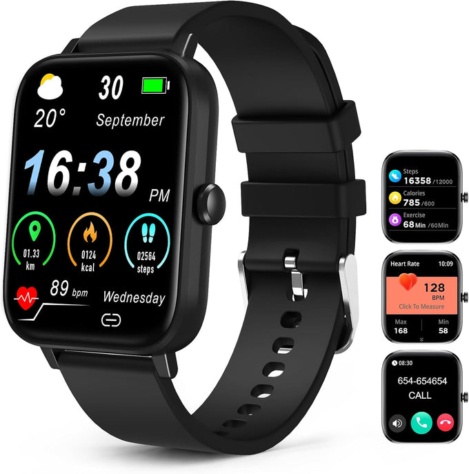 Smartwatch for Women - Call, Fitness Tracker, Heart Rate & Sleep Monitor, 1.69" Touch Screen, Waterproof - For Android & iPhone, Pink