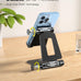 Nulaxy Full Aluminum Dual Folding Cell Phone Stand for Desk, Black
