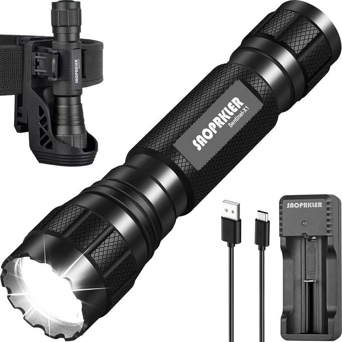 SAOPRKLER Flashlights High Lumens,Tactical Police Flashlight for Duty Belt