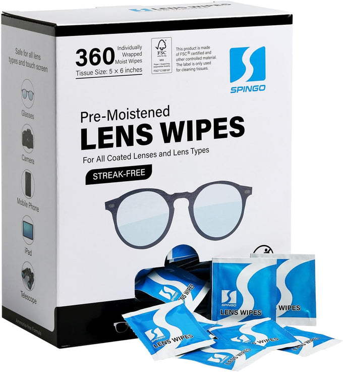 200 Count Lens Wipes for Eyeglasses, Eye Glasses Cleaner Wipes for Phone
