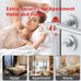 Portable Door Lock & Door Stop Alarm Set, Dual Protection Home Security Door Kit, Travel Hotel Lock Devices Pocket Self Defensey Tools for Traveling Hotel Home Apartment,Red