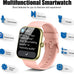 2026 Smart Watch for Men Women (Answer/Make Call), 1.96" HD Fitness Tracker Running Watch, IP68 Waterproof,Pedometer, Sleep/Step/Activity/Heart Rate Monitor,110+ Sport Mode Smartwatch for Android,Pink