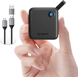 ORICO 256GB Portable SSD with 2 in 1 USB C/A Cable, Up to 460MB/s,Black