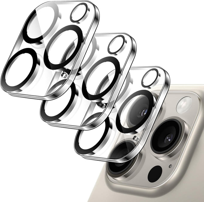 JETech Camera Lens Protector for iPhone 15/15 Plus, 3-Pack