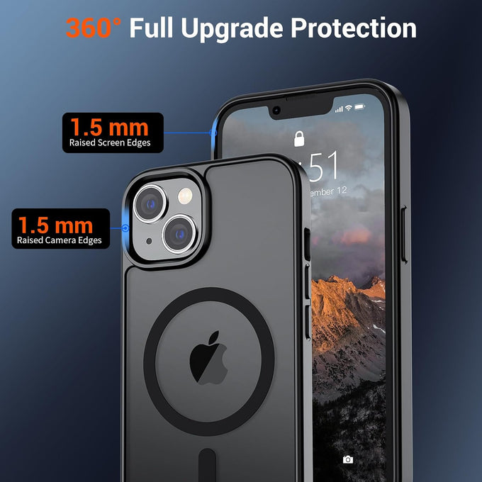 SUPFINE Magnetic for iPhone 15 Case Black