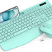 Wireless Keyboard and Mouse Combo - Full-Sized, Ergonomic Wrist Rest