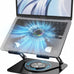 Laptop Stand with Cooling Fan& RGB Lighting,360° Rotating Iron Laptop Riser