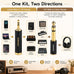 MOBOREST 3.5mm to 1/4 (6.35mm) Stereo Pure Copper Headphone Adapter, 2PCS