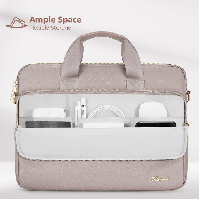 KIZUNA Laptop Sleeve Case 15.6 Inch Computer Shoulder Bag for for 16" MacBook Pro M4/Lenovo IdeaPad Flex 5i Gen 8/Legion Slim 5/Yoga Pro 9i/ThinkBook 16/HP Envy x360/Dell XPS 16/16 Plus,Khaki