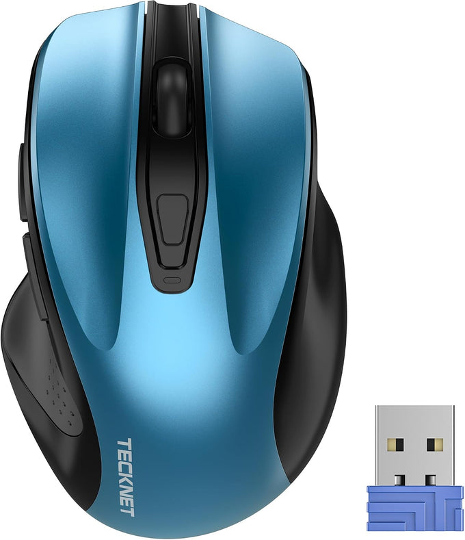 TECKNET Wireless Mouse, 2.4G Ergonomic Computer Mouse, 2600 DPI, Purple