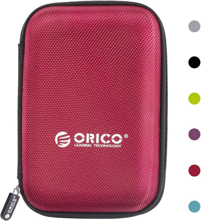 ORICO Hard Drive Case 2.5 inch External Drive Storage Carrying Bag Waterproof Shockproof with Inner Size 5.5x3.5x1.0inch for Organizing HDD and Electronic Accessories, Blue(PHD-25)