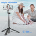 Selfie Stick Tripod for Phone with Remote Control & Holder, 50 Inch, Black