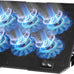 AICHESON Laptop Cooling Pad for 12-15.6 Inch, 6 Cooler Fans, Blue Lights