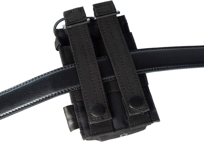 Tactical Molle Radio Holster Holder Case Military Heavy Duty Pouch Bag for Two Ways Walkie Talkies Adjustable Storage with 1 Pack Patch