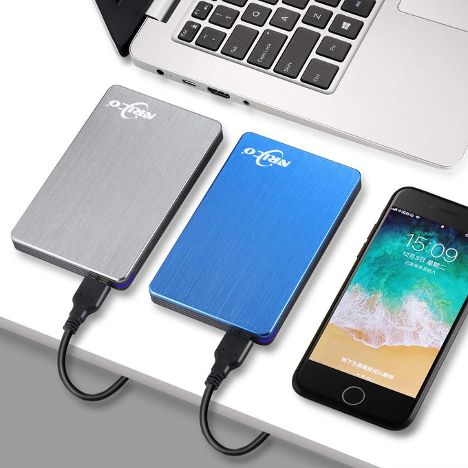 NRICO Portable External Hard Drive, USB 3.0, 2.5 Inch, Blue, 500,GB