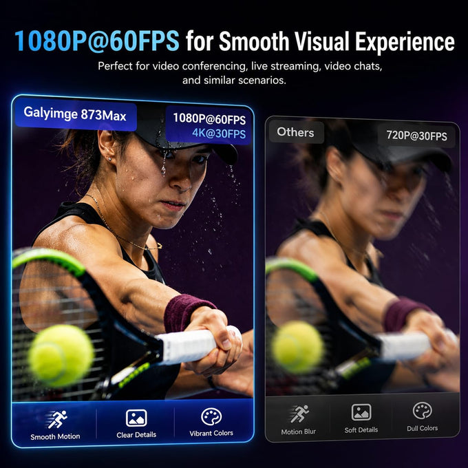 4K Webcam for PC Computer PDAF Autofocus with Built-in Microphone Windows