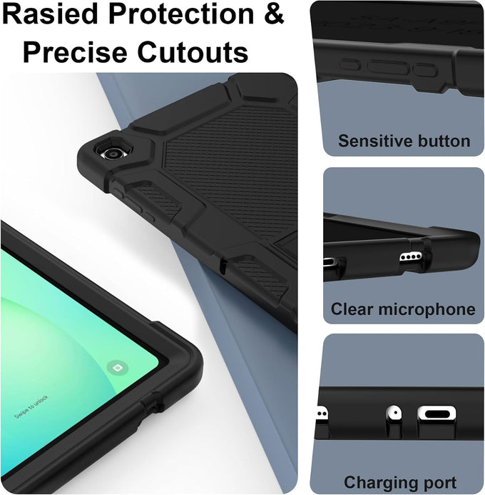 Shockproof Case for Samsung Galaxy Tab A11+ / A9+ Plus 11",Black