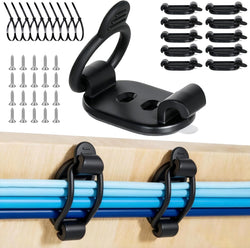 10 Pack Adhesive Cable Clips, Adjustable Cable Management Clips Black