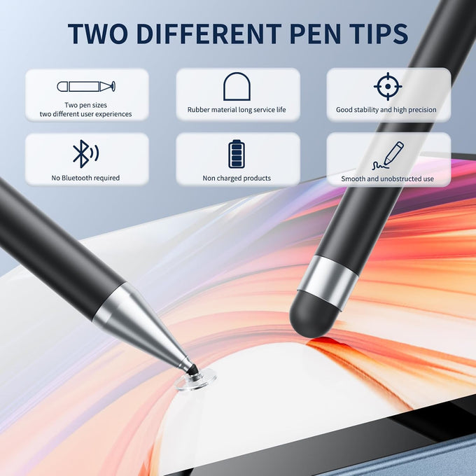 10 Pack Stylus Pen for Touchscreen, 2-in-1 for iPad iPhone Samsung