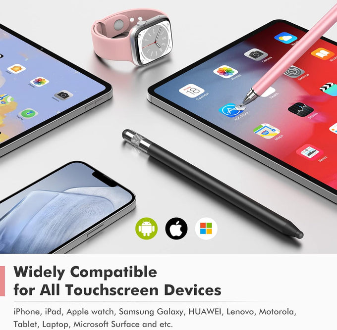 MEKO Stylus Pen for Touchscreen, 3-in-1 Universal iPad Stylus